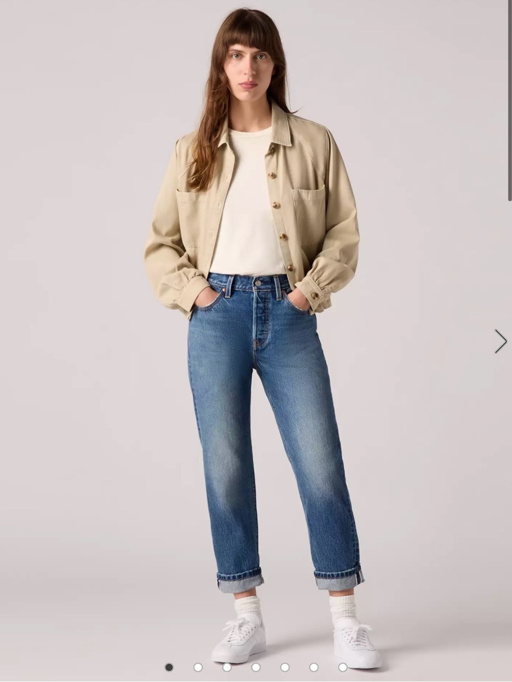 Levi's 501 original cropped selvedge Jeans